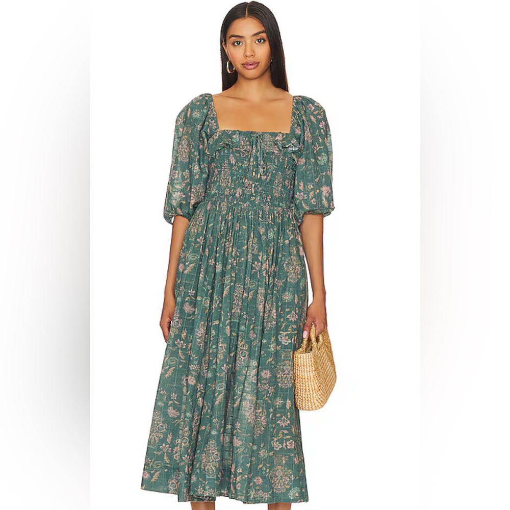 Free People Oasis Midi Dress in Jade